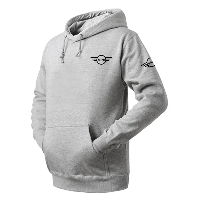 

2021 New style MINI warm hooded sweatshirts men brand clothing printed hoodies male quality slim