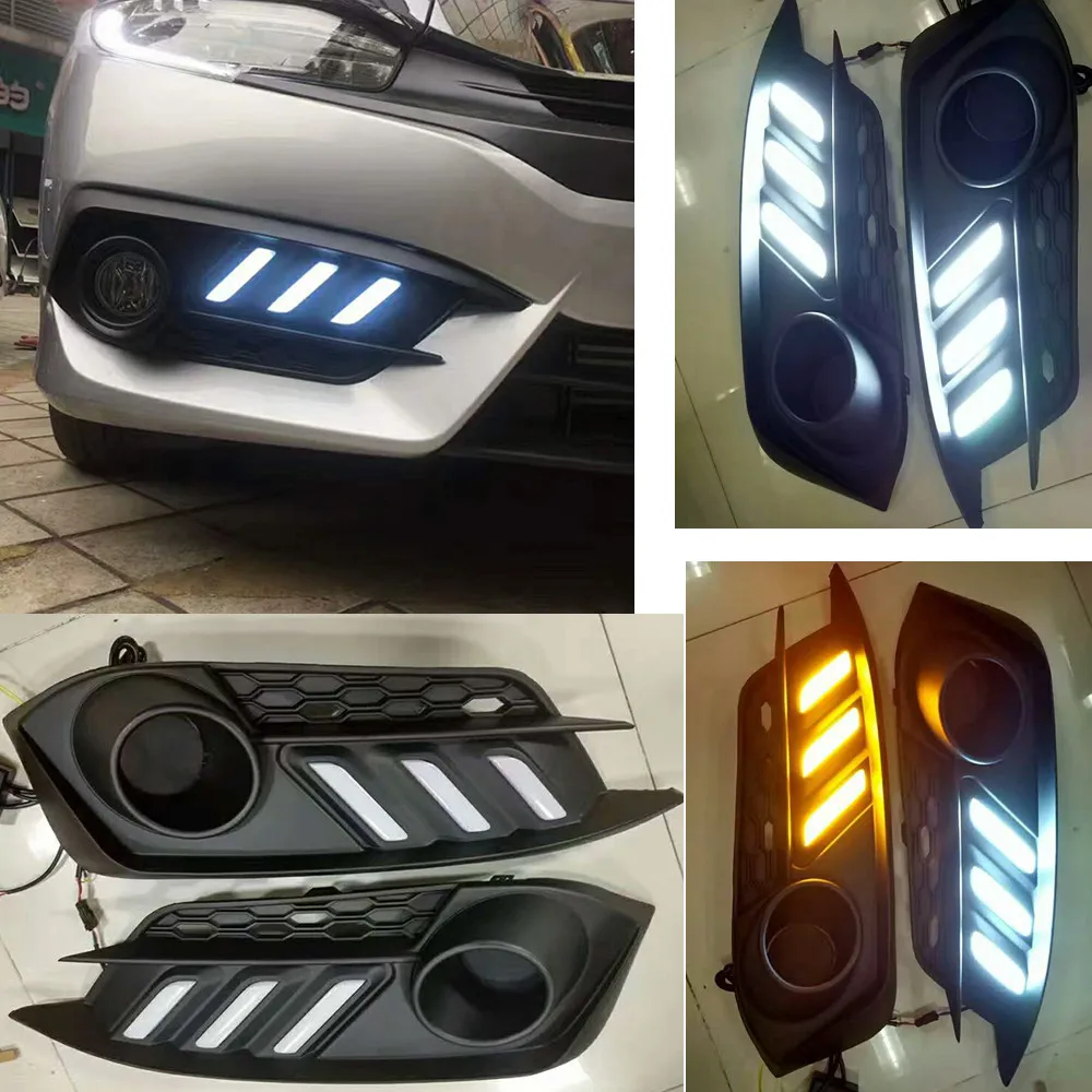 Автомобильная проблесковая 2 шт. DRL светодиодные лампы для дневных ходовых огней