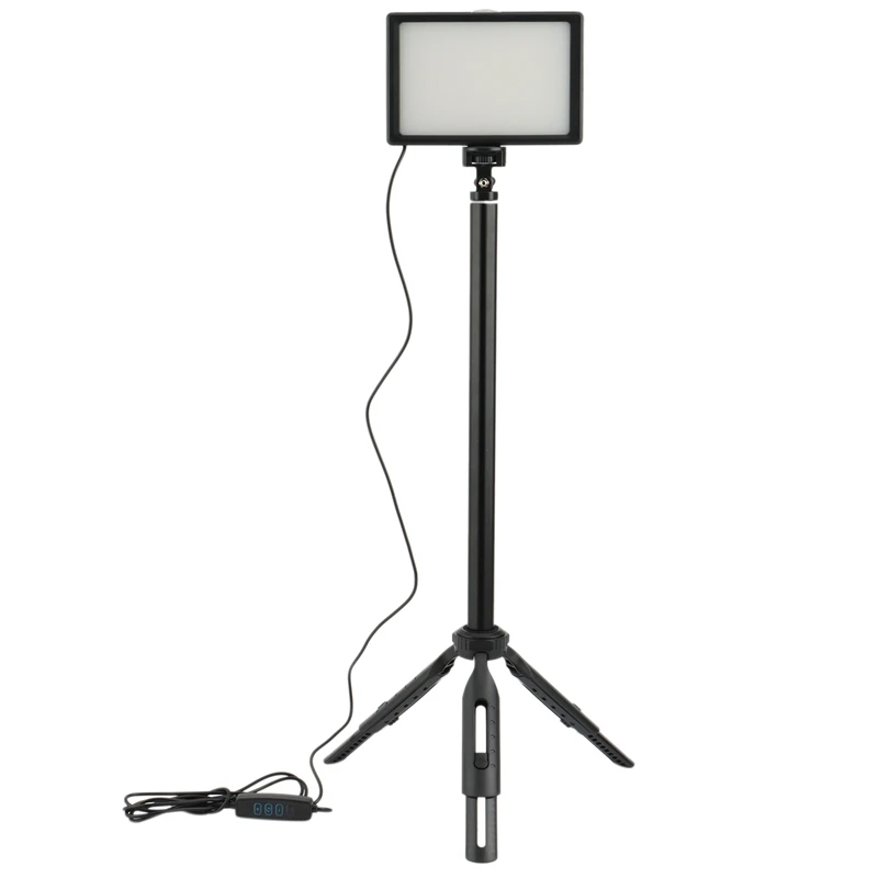 

Светодиодный оссветильник для видеосъемки с USB, 3200K-5600K, 14 уровней регулировки яркости, штатив с регулируемой высотой 148 см