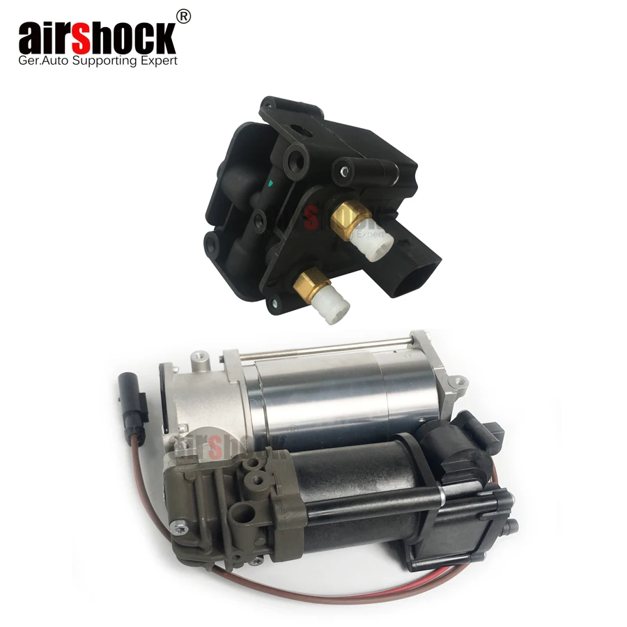 

AirShock New Air Suspension Compressor Pump +Valve Block 37206864215 For BMW F07 GT F11 F11N 535i 550i 760i 750 37106781827