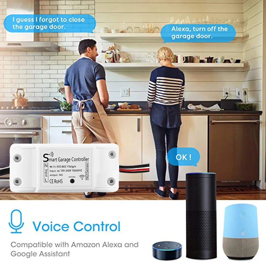 

Смарт-переключатель для гаражных дверей с поддержкой Wi-Fi