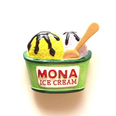 ice cream Еда моделирование холодильник магнит яйцо торт пиво пончики хлеб высокое качество - Цвет: ice cream
