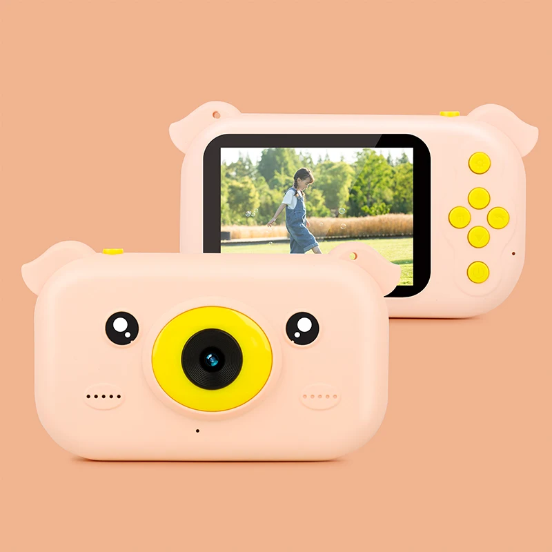 

Free Shipping Children Fun Camera 12Mp 2.4Inch Screen Bear Cover Kid Digital Camera Toys Free Stickers