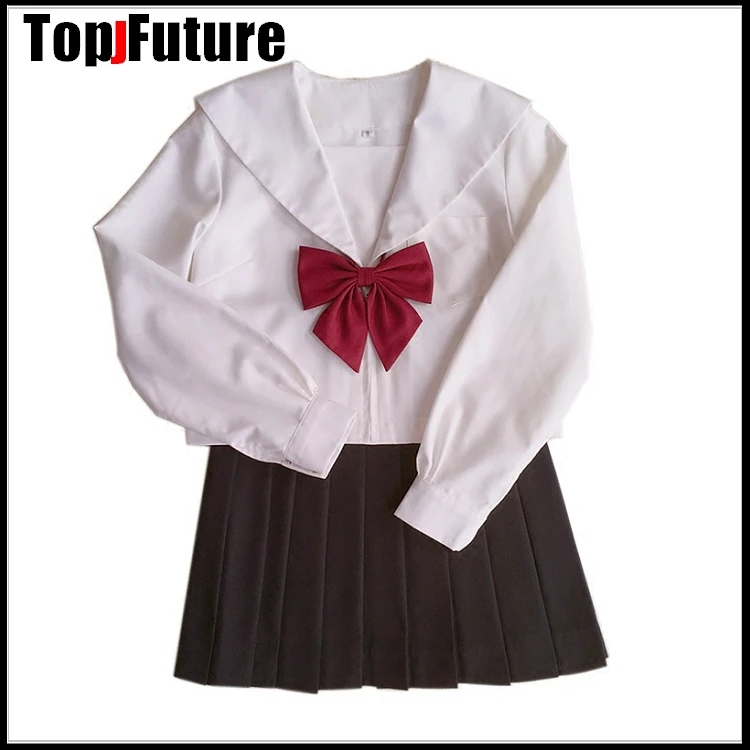 Японская Студенческая униформа летний костюм ортодоксальный моряка