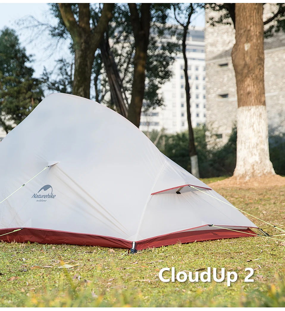 Verkaufen Naturehike Verbesserte Wolke Bis 2 Camping Zelt 2 Person 20D / 210T Ultraleicht Reise Zelt Doppel Schicht Wasserdichte Outdoor Ausrüstung