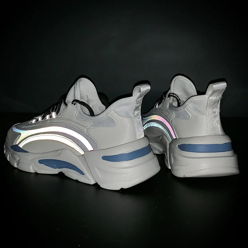 

Мужские mannen белые кроссовки; Мужские летние туфли без шнуровки Воздухопроницаемый Кроссовки zapatillas тапки кожи; Из искусственной замши Спорт...