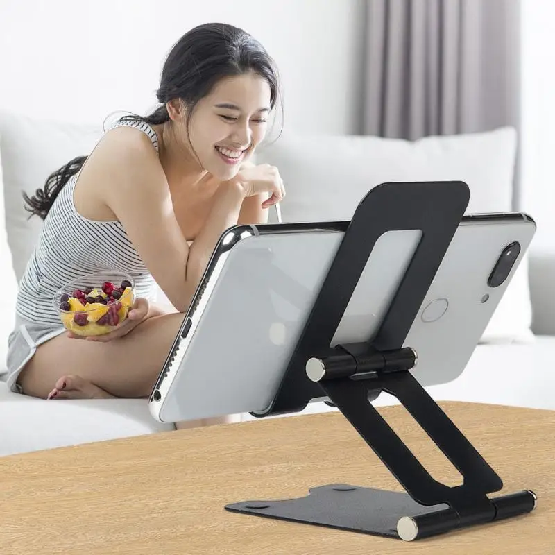 

Folding Adjustable Mobile Phone Holders Desktop Stand For Smartphone & Tablet Cell Phone Adjustable Universal Table Stands