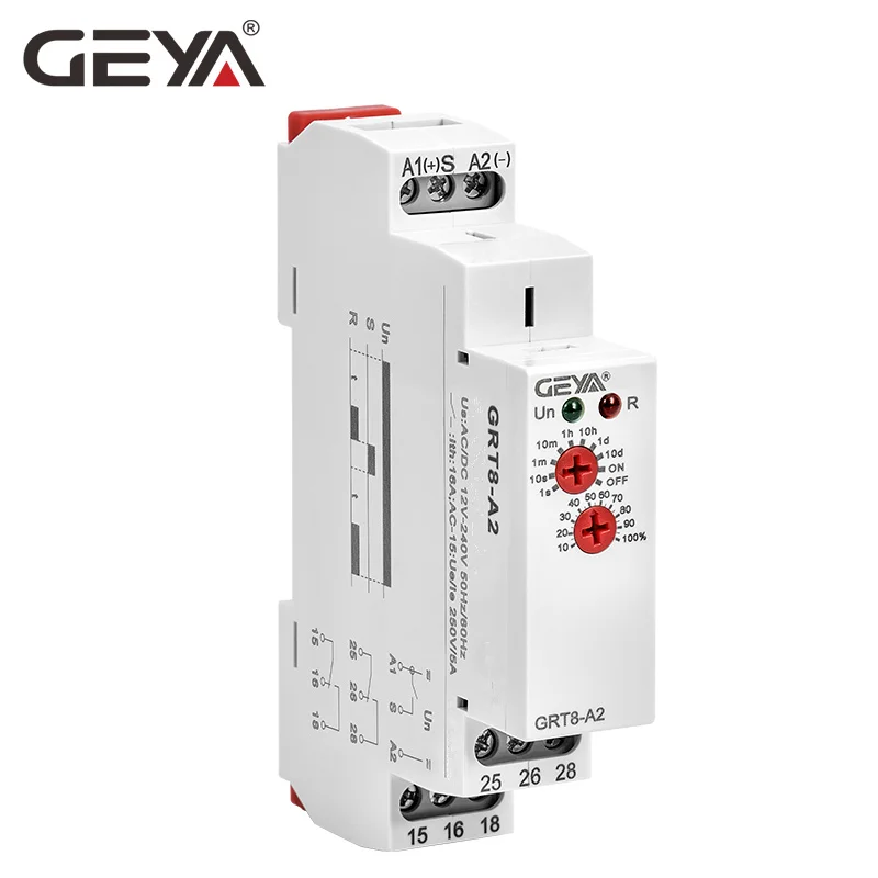 Бесплатная доставка GEYA таймер на реле за запозданиевремени 12V 24V 230V времени din