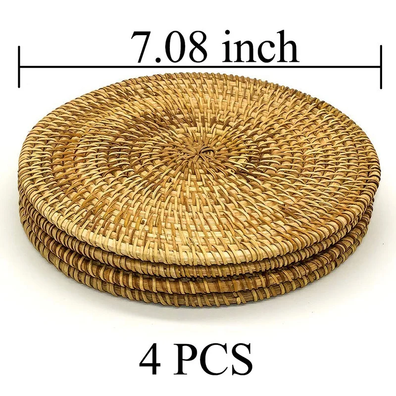 Подставки для горячей посуды из ротанга WSFS термостойкие подставки обеденного