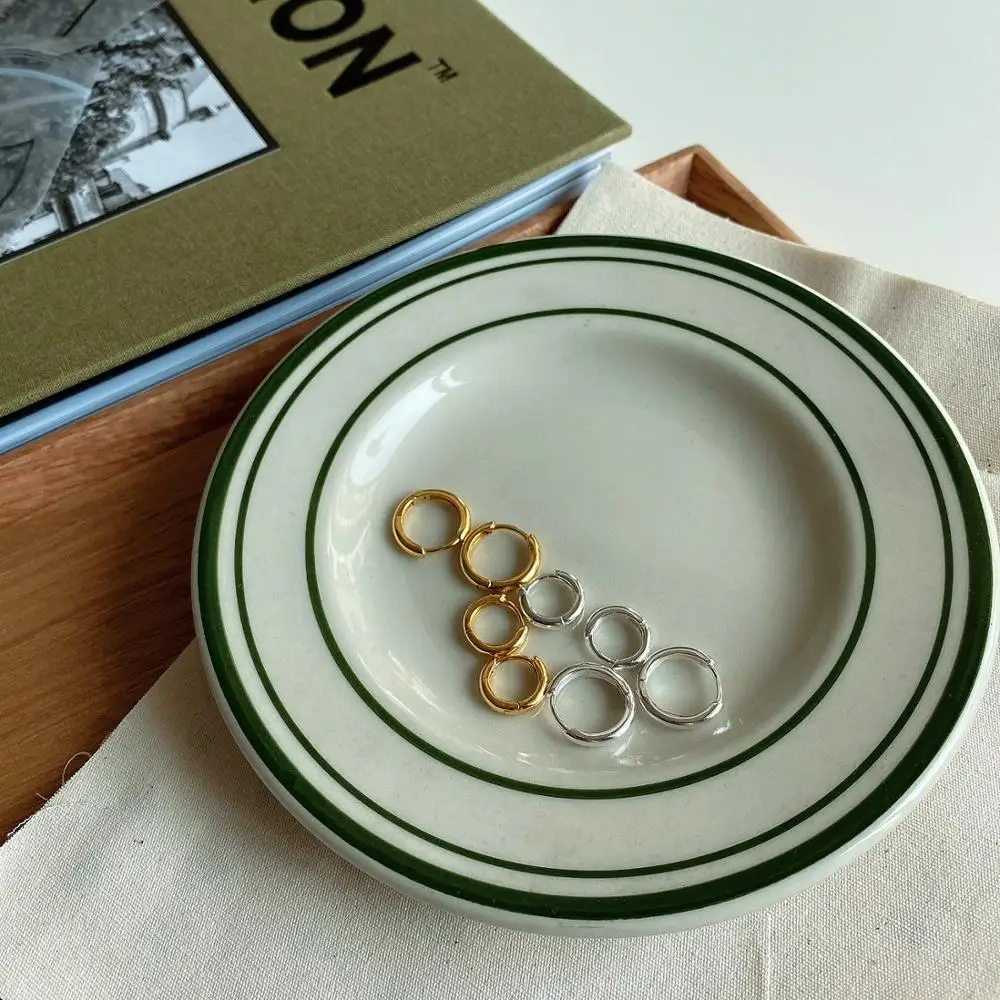 Серьги кольца из серебра 925 пробы для женщин и мальчиков|Серьги-подвески| |