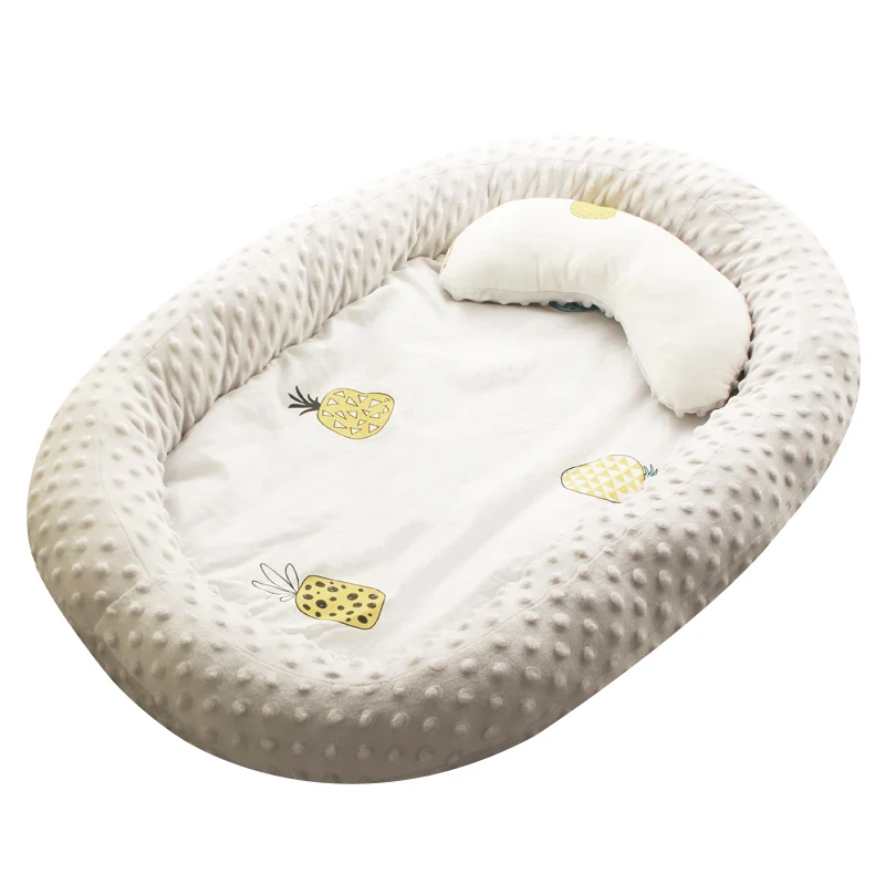 Детская люлька для кровати, портативный детский шезлонг для новорожденных, Мягкая кроватка, дышащее и гнездо для сна с подушкой, детская люл... от AliExpress RU&CIS NEW