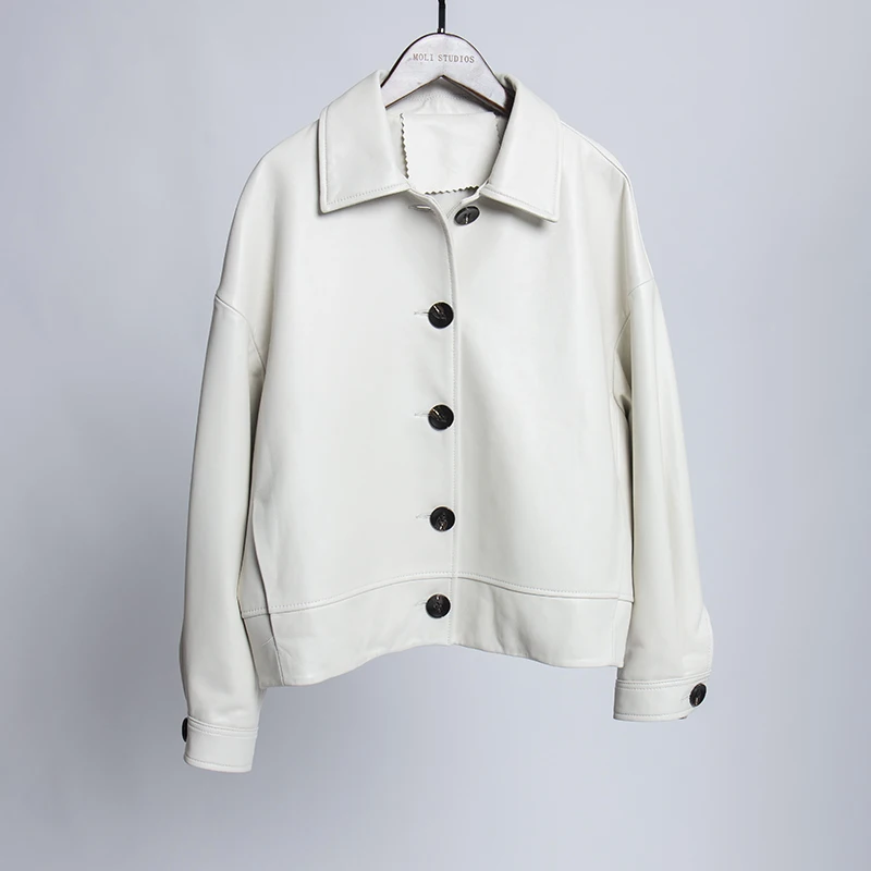 Осенняя модная куртка из натуральной кожи для женщин 2019 зима плюс размер