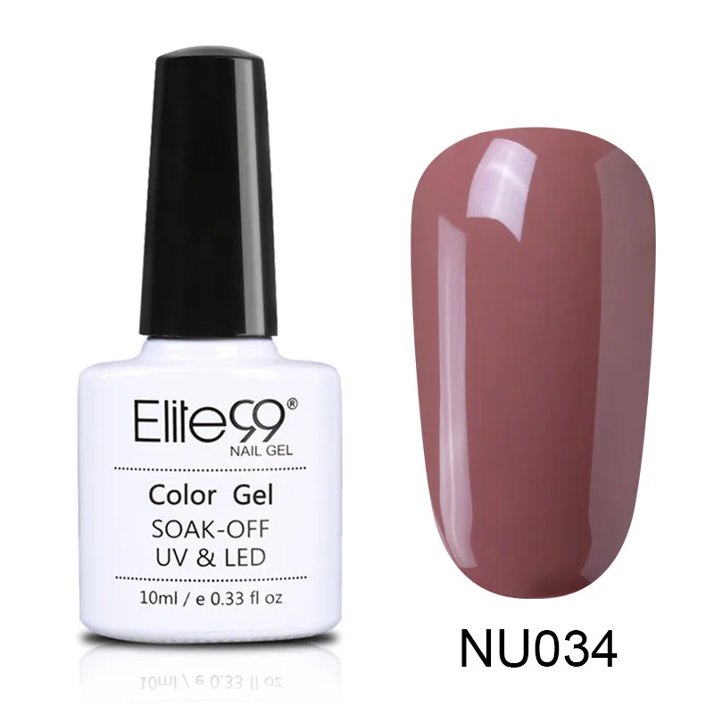 034 Elite99 10 мл Гель-лак телесного цвета Vernis Полупостоянный УФ-гель для ногтей гели для дизайна ногтей Эмаль лак для ногтей гель лак - Цвет: 034