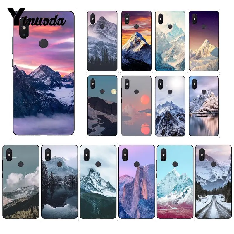 Yinuoda зимний Снежный Горный пейзаж DIY защитный чехол для телефона Xiaomi Mi 6 Mix2 Mix2S Note3 8