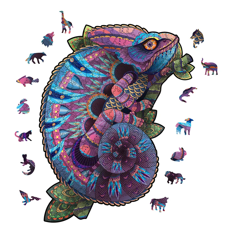 

Animal 2022 New Wooden Puzzle for Adults Children A3 A4 A5 3D Wood DIY Crafts Shaped Christmas Gift Wooden Jigsaw Puzzle Gifts