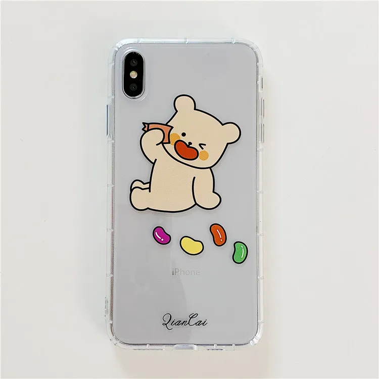 15 Niceking для iPhone 6, 6s, 7, 8 Plus, X, XR, XS Max, чехол с милым мультяшным медведем, Кроликом, мягкий ТПУ чехол для телефона, для iPhone 11 Pro, Max, чехол - Цвет: 15