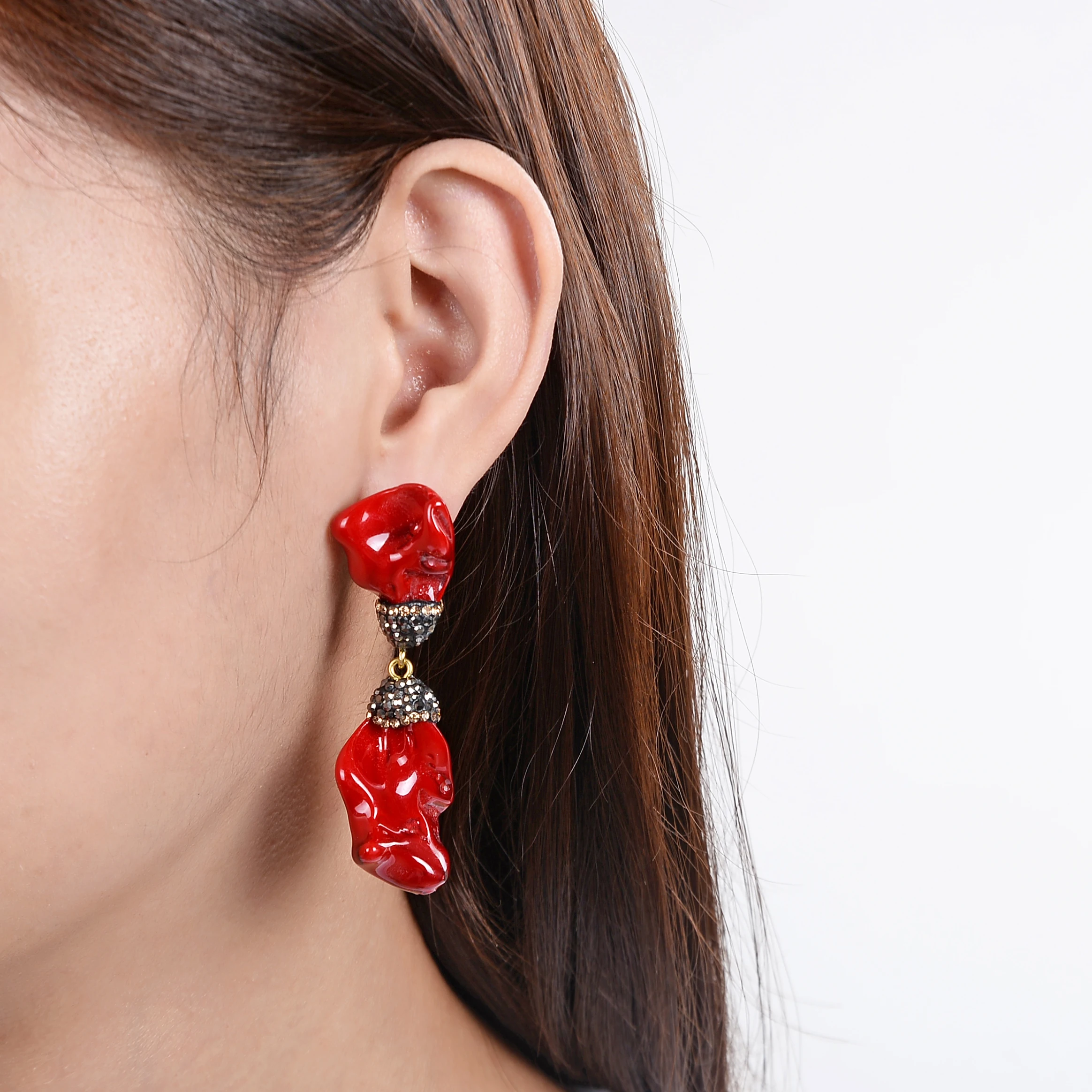 Новые длинные висячие серьги 2020 трендовые черные подвески со стразами Женские