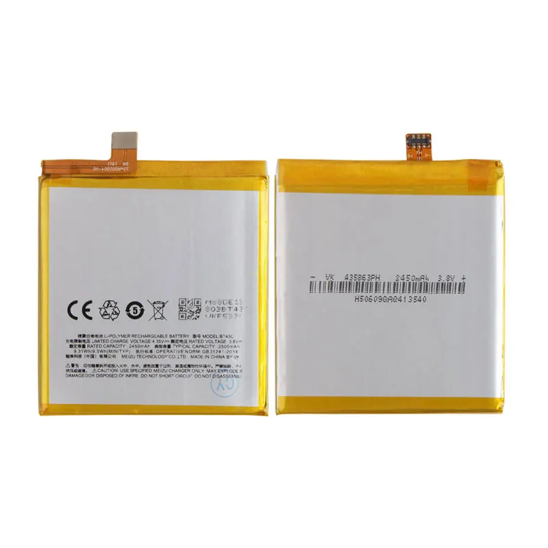 

100% Original Backup for Meizu BT43C meilan 2 Battery 2500 mAh Smart Mobile Phone for Meizu BT43C meilan 2