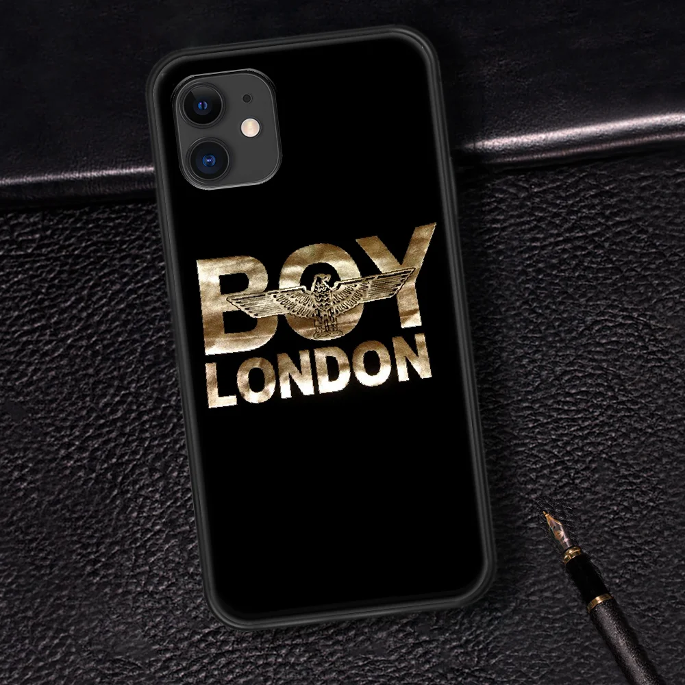 

London Fashion Brand Boy Phone Case For Iphone 5 5S SE 2020 6 6S 7 8 Plus 11 12 Mini X XS XR Pro Max black Hoesjes Tpu Cover