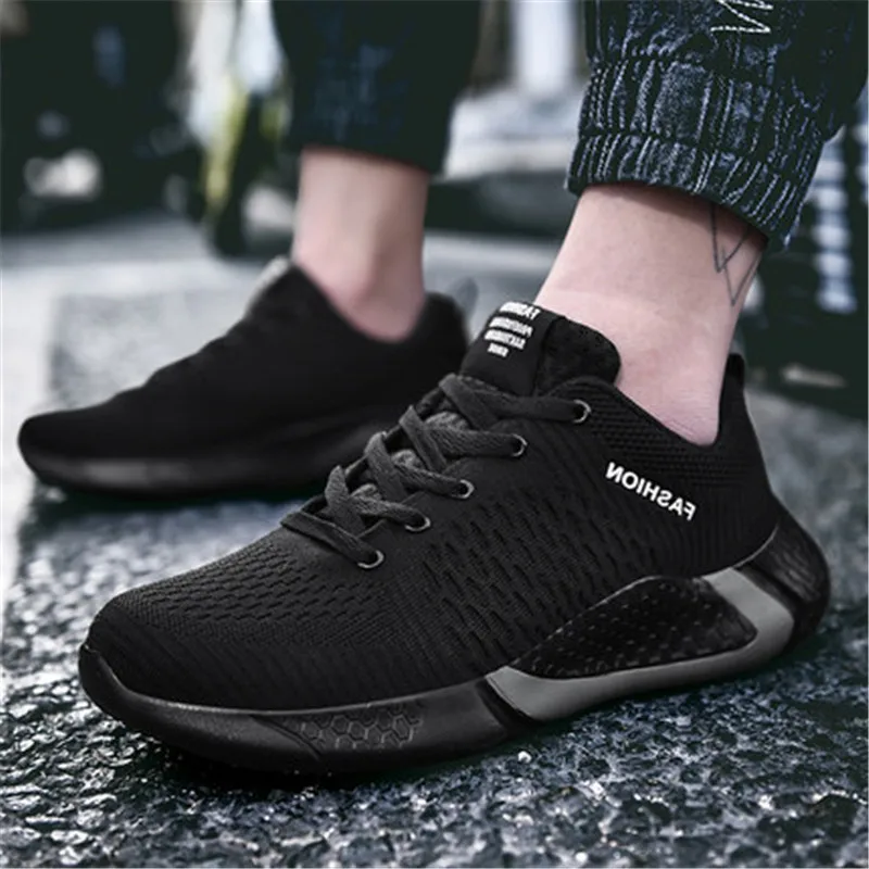 

Mesh Sneakers Outdoor Sports Breathable Men Lace-Up Flat Shoes Sport Running Shoes Sneakers Casual