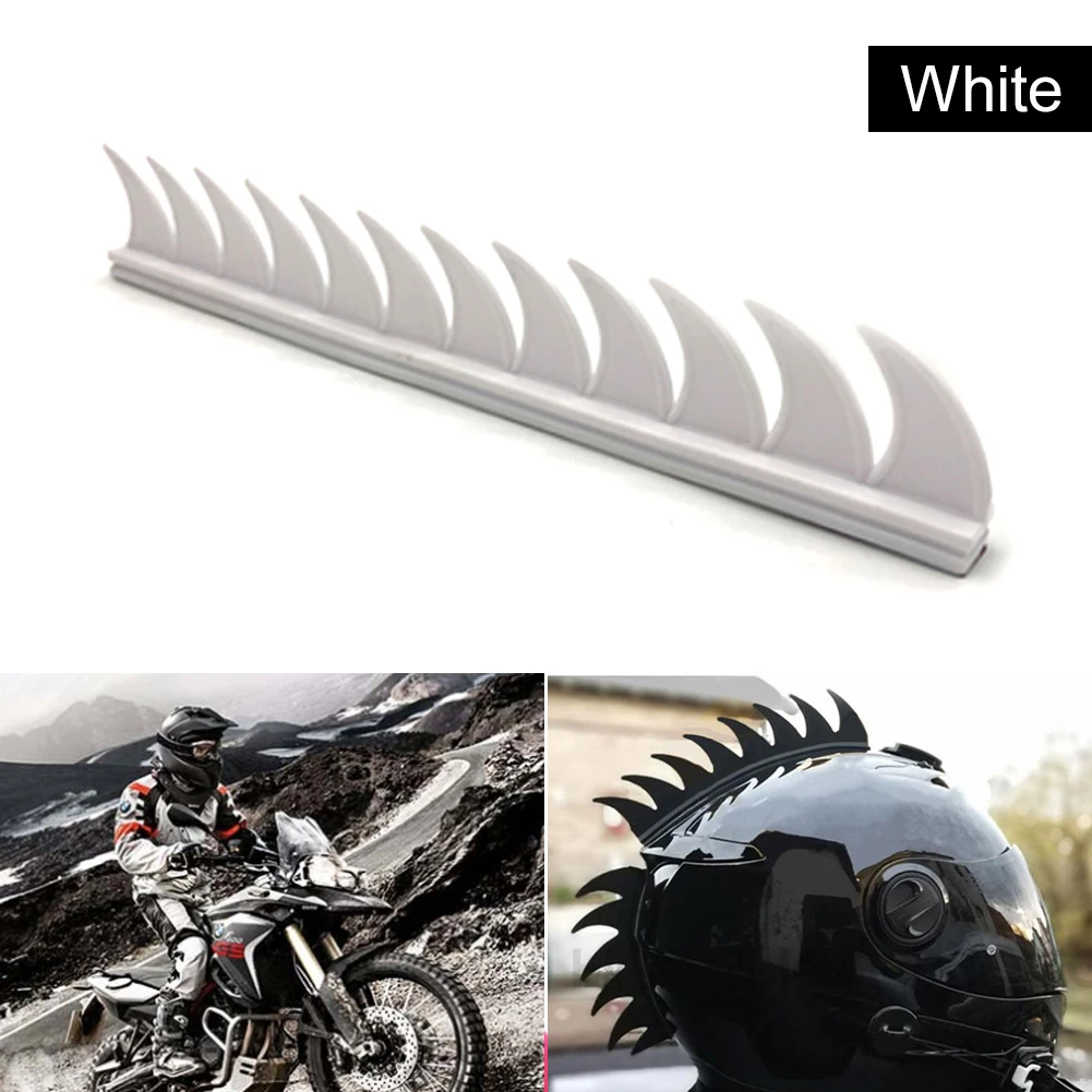 

1pcs Motorcycle Helmet Reflective Decals Sticker Dirt Bike Rubber Strip Decoration Spikes Saw Strip Mohawk Warhawk