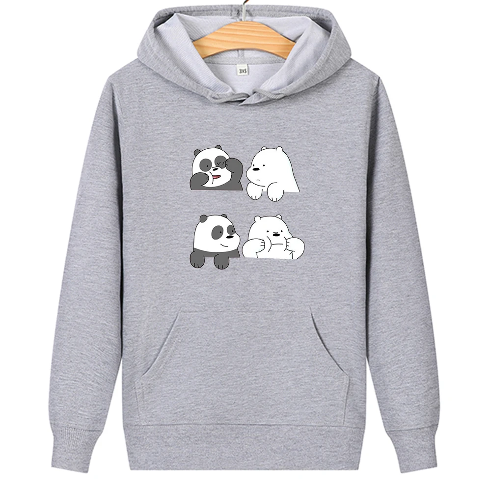 Хлопковая толстовка с капюшоном рисунком медведя толстовки свитшоты одежда