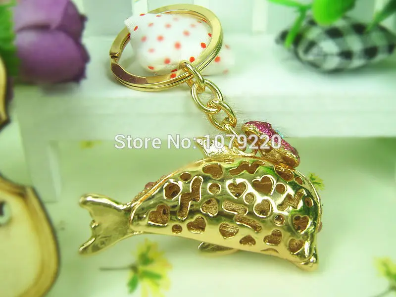 C T брелок с дельфином стразы Хрустальный для автомобильных ключей женский |