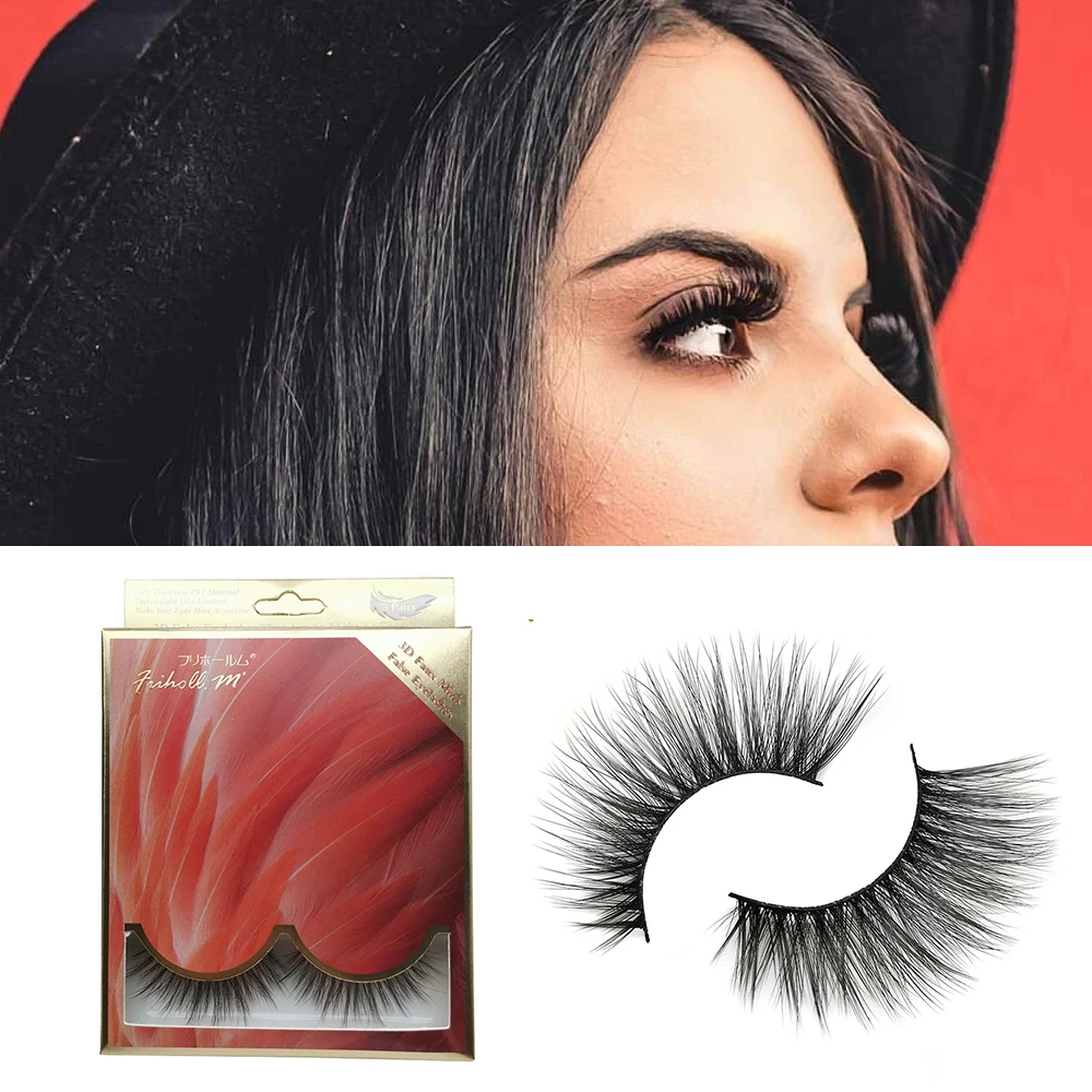 Friholl. m 3D шелковые ресницы ручной работы красивые мягкие натуральные
