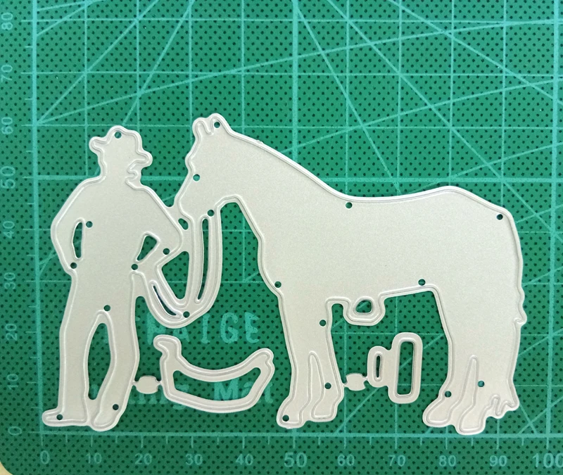 Hemere cutting dies Cowboy man and horse Border Metal Cutting Dies New For 2019 Scrapbooking Craft Embossing Die Card making die | Дом и сад