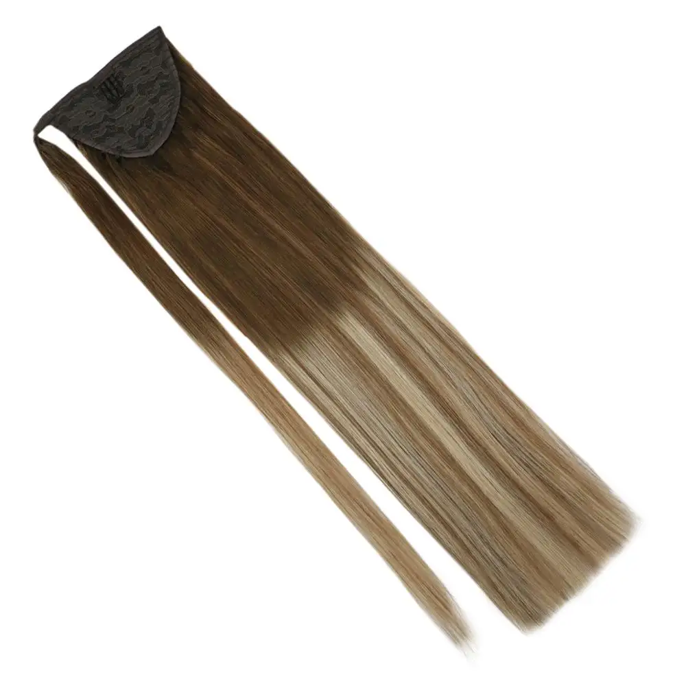 VeSunny конский хвост для наращивания обертывание вокруг волшебной ленты 100%