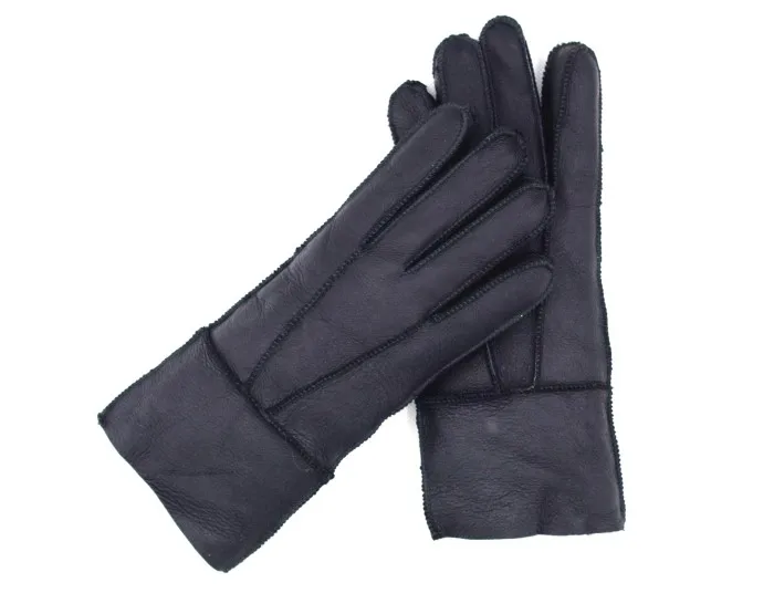 Женские зимние перчатки из натуральной овчины теплые и кашемира с мехом