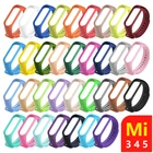 Цветной силиконовый ремешок для Mi band 4 5 6 Miband4 Miband5 Miband3 сменный смарт-браслет для часов Xiaomi band 5 4 3 ремешок