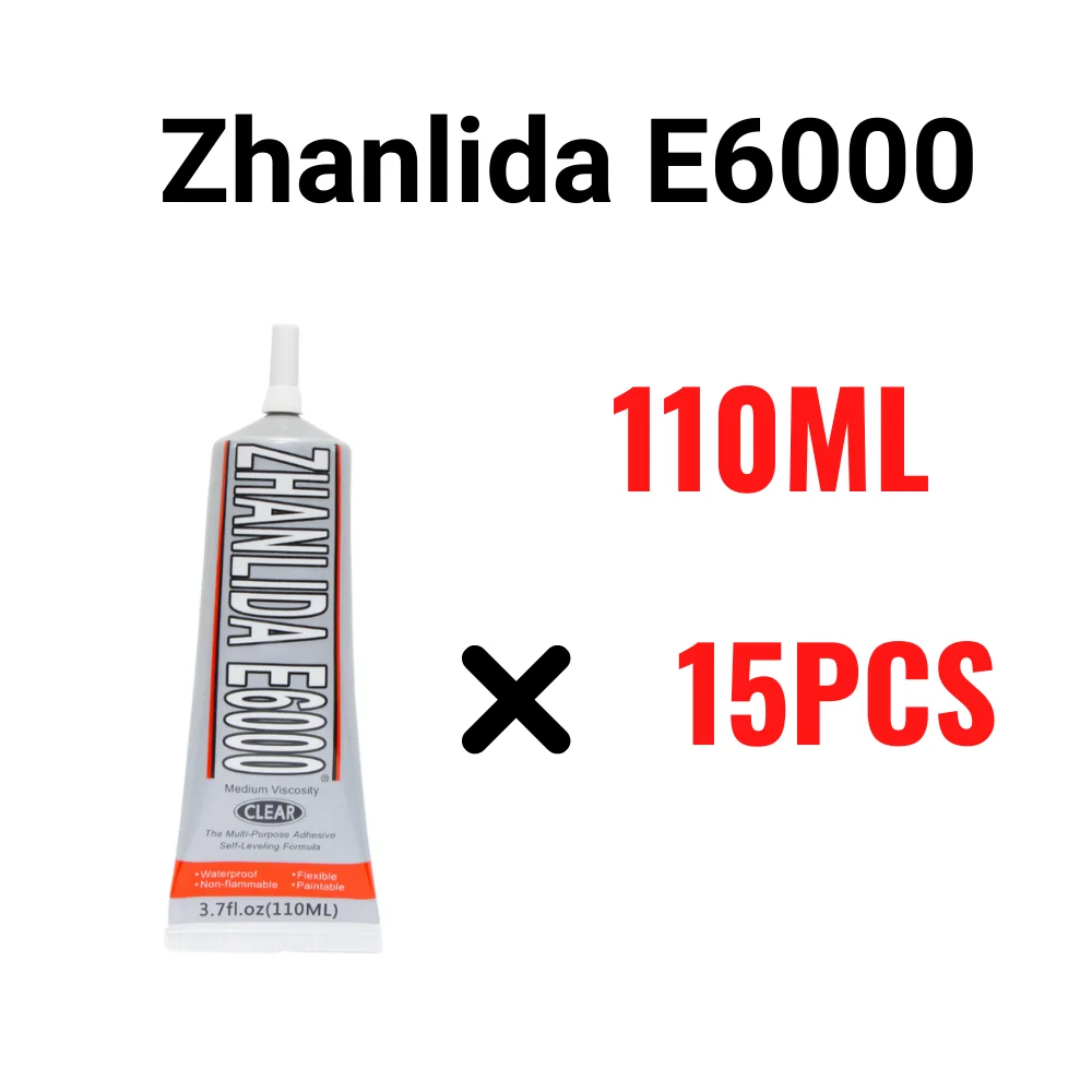 15 шт. в упаковке Zhanlida 110 мл E6000 прозрачный контактный клей Diy алмазная живопись