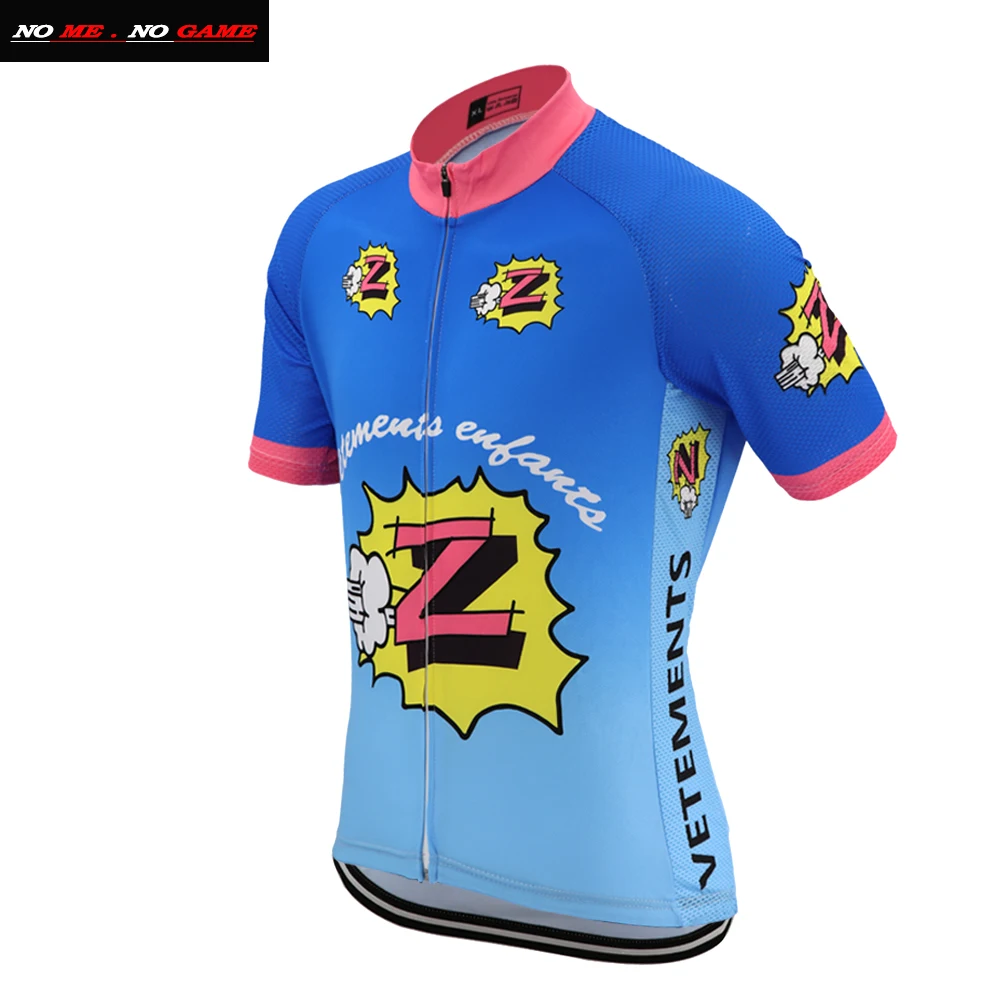 Мужская забавная велосипедная Джерси Z синяя командная одежда для езды на