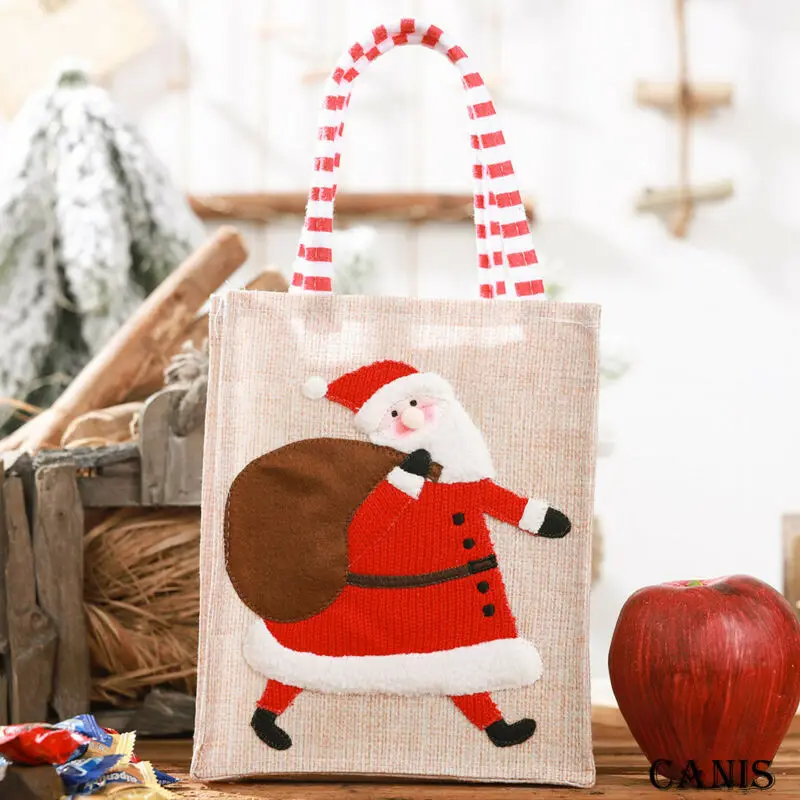 2019 милые носки Санта Клауса Подарочный пакет конфет Висячие Рождественские