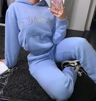 tracksuit women hooded sweatshirt and long pants female fashion two piece sets womens outfits sp812