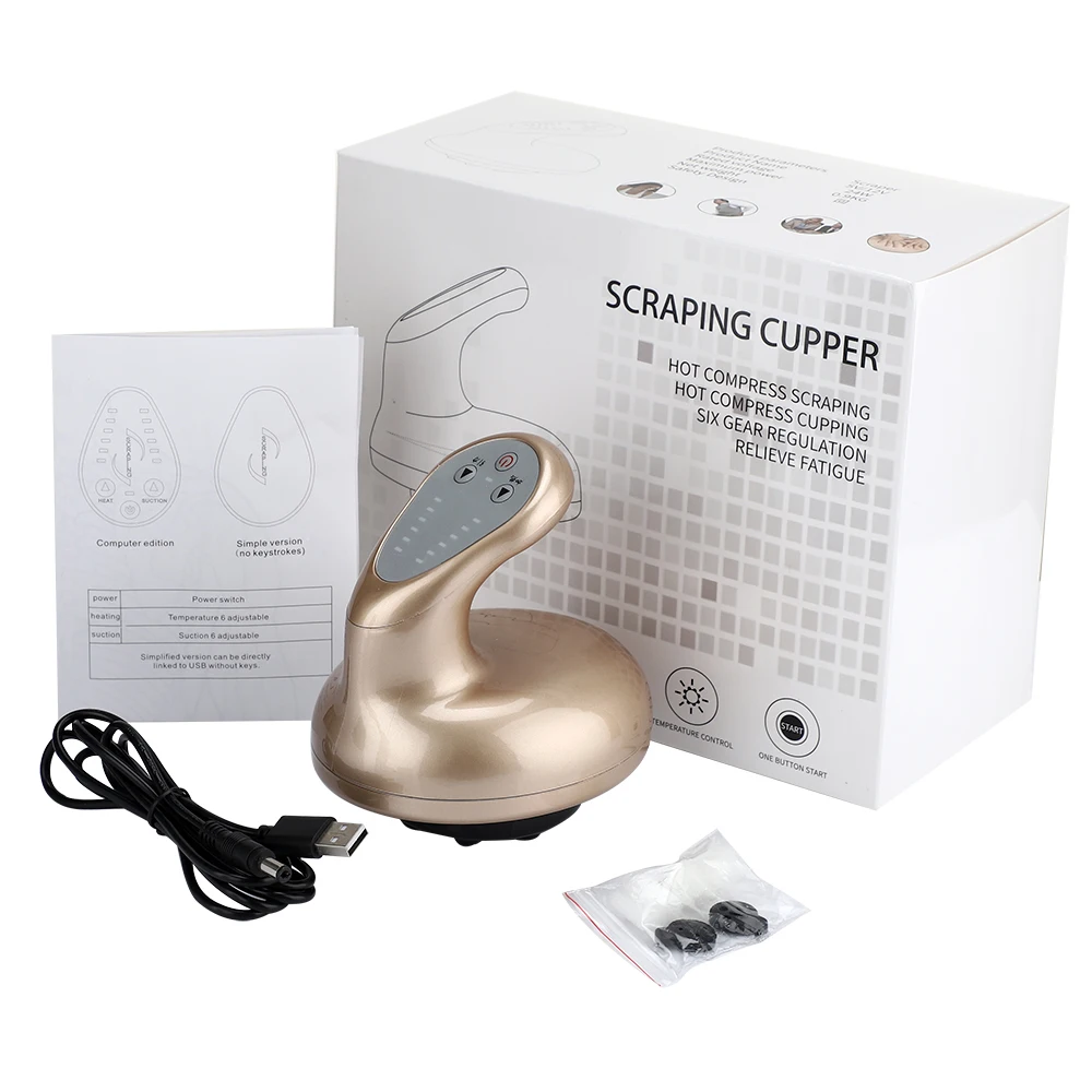 

Electric Cupping Massager Vacuum Suction Cups Apparatus Guasha Scraping Device Meridian Fat Burning Body Slimming Health Care