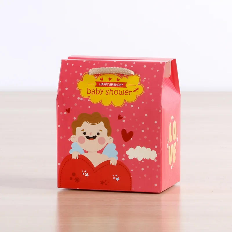 Детские подарочные коробки с веревкой для дня рождения конфет шоколада бумажные