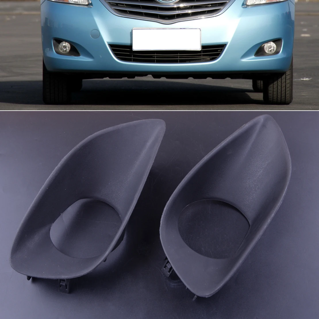 

CITALL 1 Pair Car Plastic Front Fog Light Lamp Cover Trim Fit for Toyota Yaris Belta Vios Limo 2007 2008 2009 2010 2011 2012