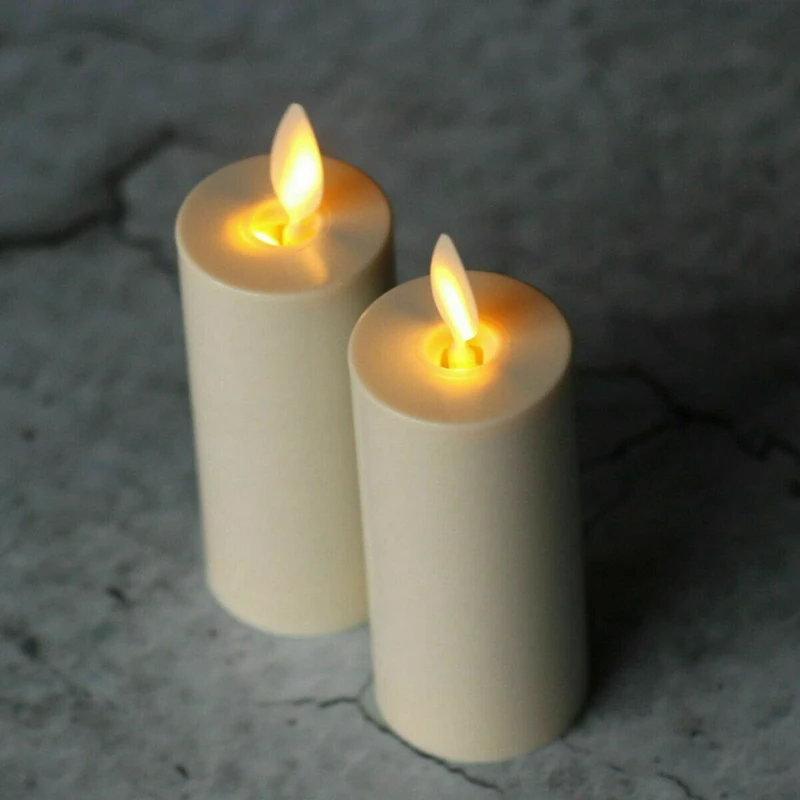 2 шт. Луминара светодиодные свечи без пламени на пламенная лампа Votive светодиодный