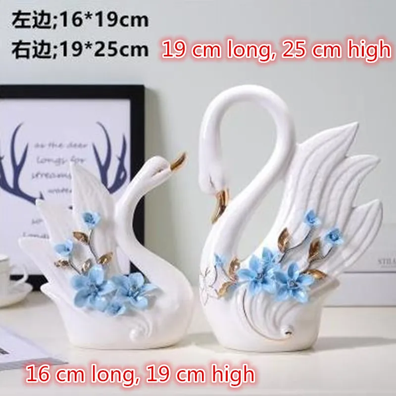 Керамические лебеди свадебные подарки креативные домашние украшения офисные