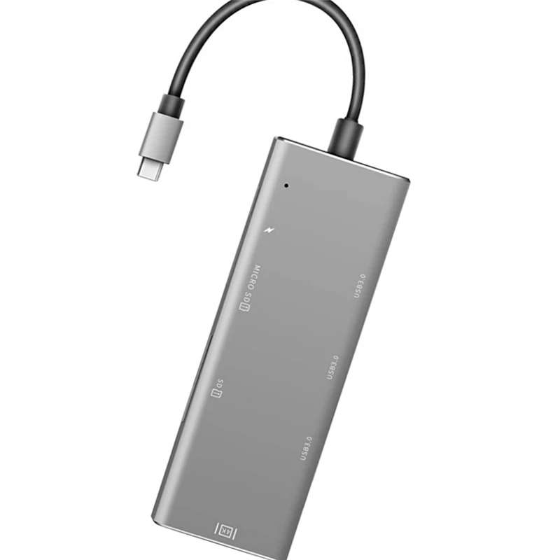 

Multi USB 3.0 Hub YC740 Adapter 7 Ports USB Type-C Hub with PD Charge Hub TF SD Card Reader for Notebook Accessories