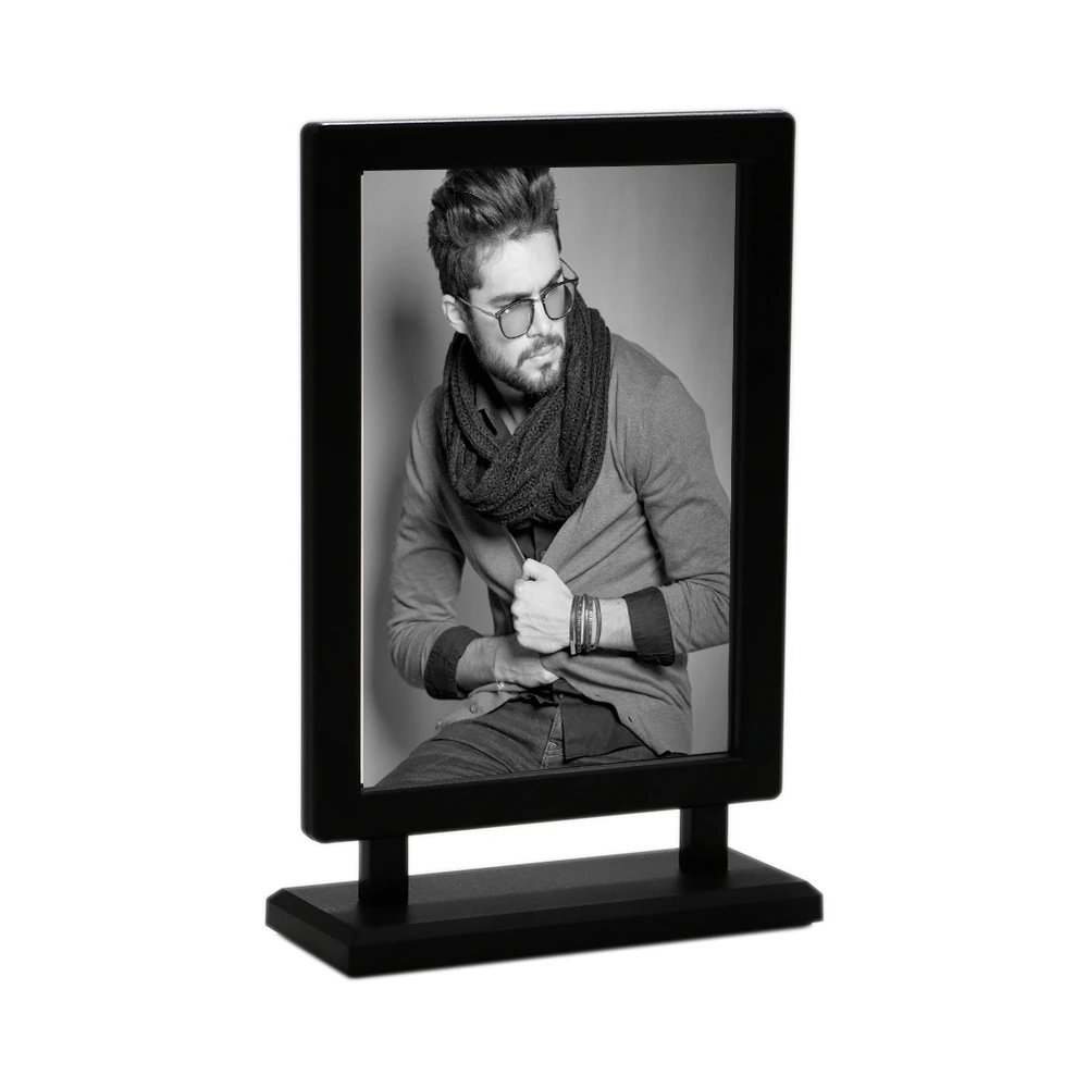 Black A4 Poster Frame Stand White Label Holder Price Tag Display Rack Table Desk Sign Holder Menu Rack Advertising Banner Stand