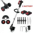 Триммер газонокосилка аккумуляторный, с регулировкой длины, 12 батареи