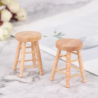 112 scale miniature bar stool wood chair pub furniture doll house decoration accessories
