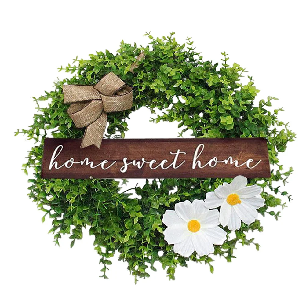 

1Pc Wreath Board Decor Hanging Wooden Door Tag Countryside Style Door Pendant
