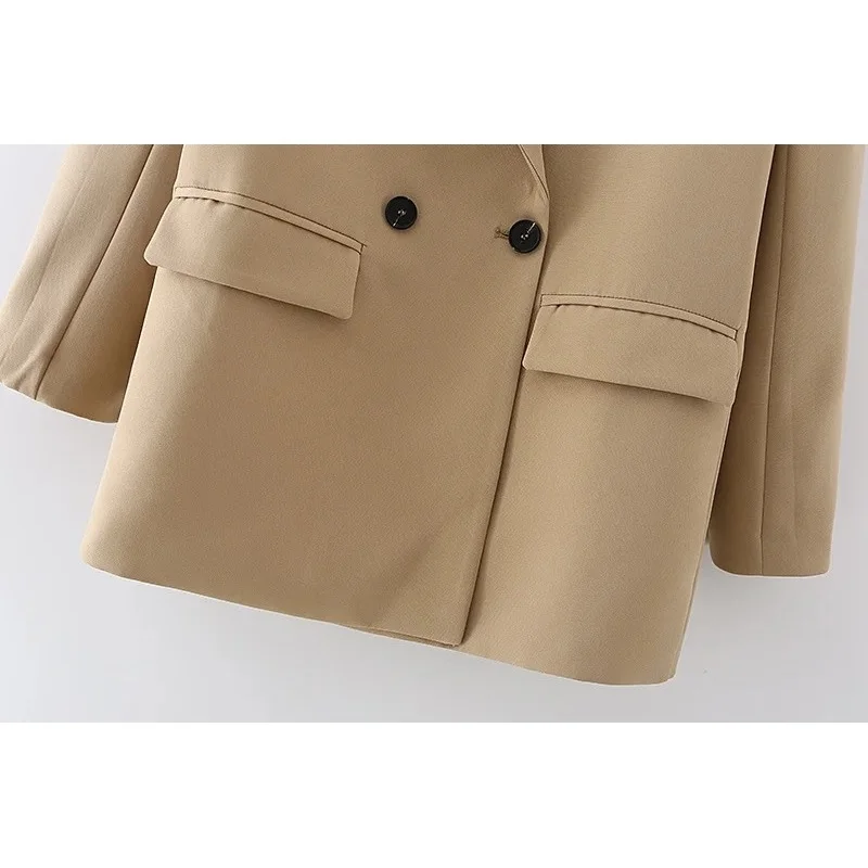 

wind 2020 winter new fashion multi color Khaki double breasted suit women's coat