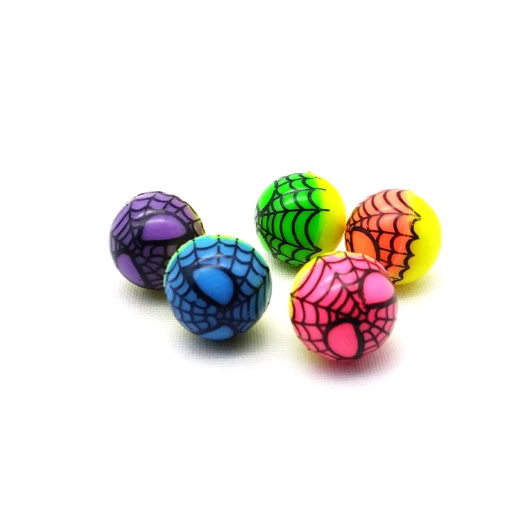 10 шт. 30 мм Паук принт сплошной цвет высокий прыгающий игрушечный мяч детский