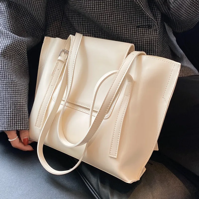 

Big Size White Handabgs for Women Luxury Soft Leather Tote Bag Large Capacity Shopper Bag Ladies Brand Designer Shoulder Bag