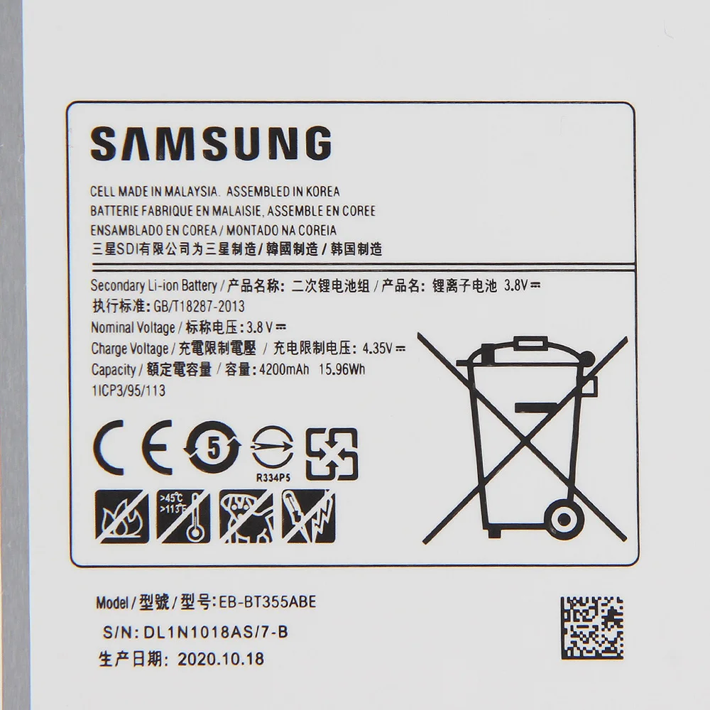 SAMSUNG оригинальный аккумулятор EB BT355ABE BT355ABA для Samsung GALAXY TabA 8 0 Tab5 SM T355 T350 P350 P355C
